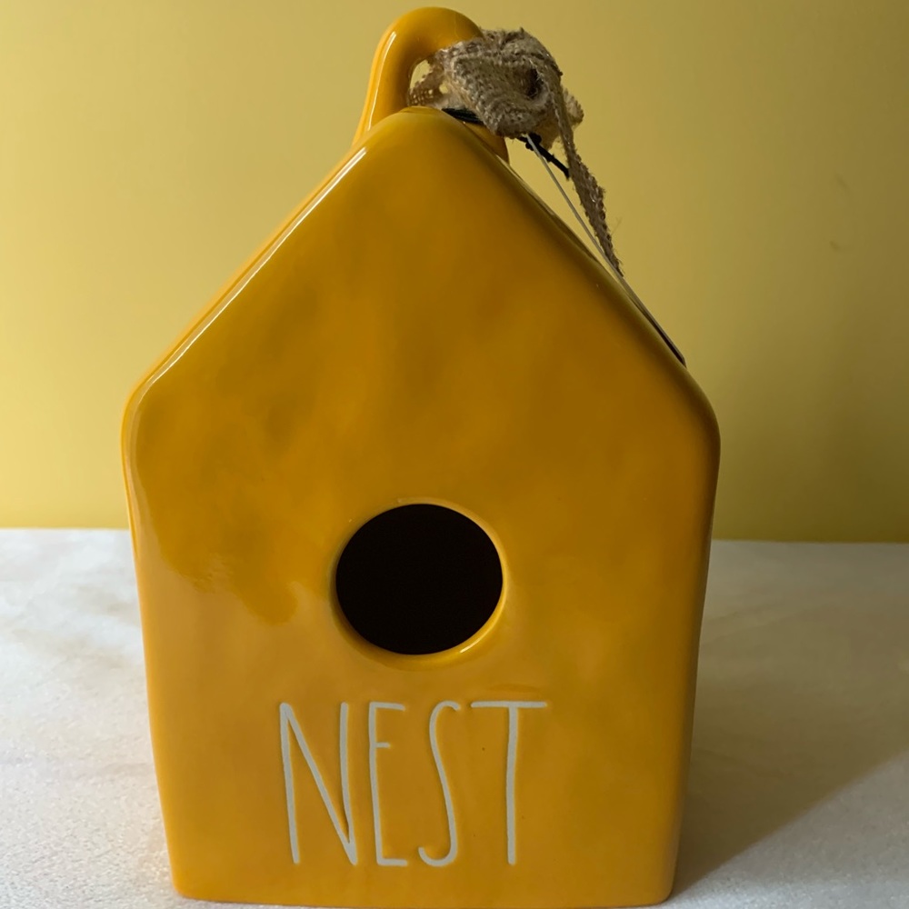 Rae Dunn Nest Dark Yellow Birdhouse